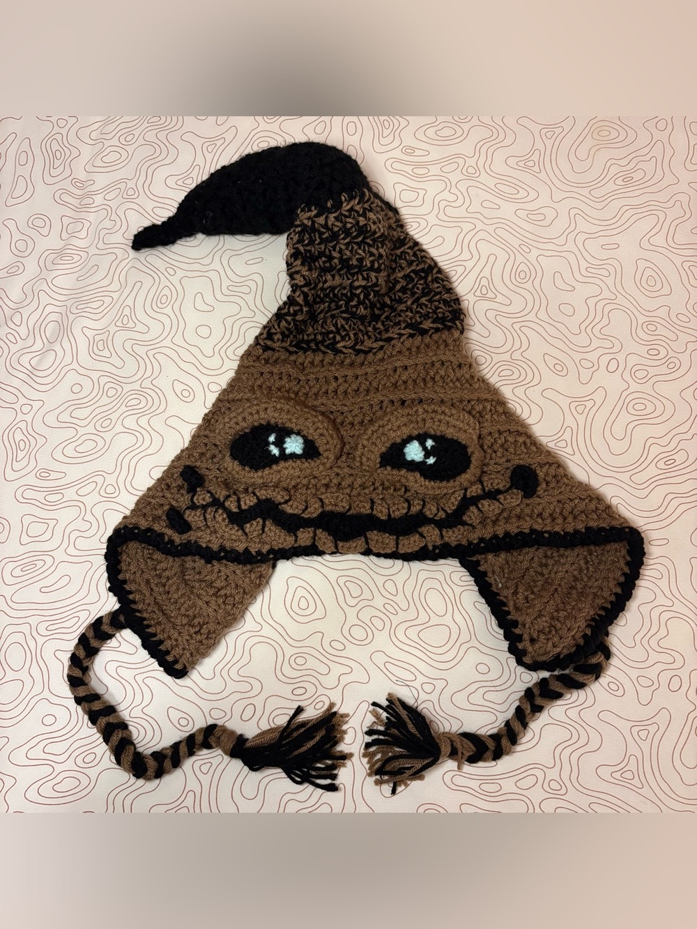 Handmade Harry Potter Sorting Hat Crochet Earflap Hat